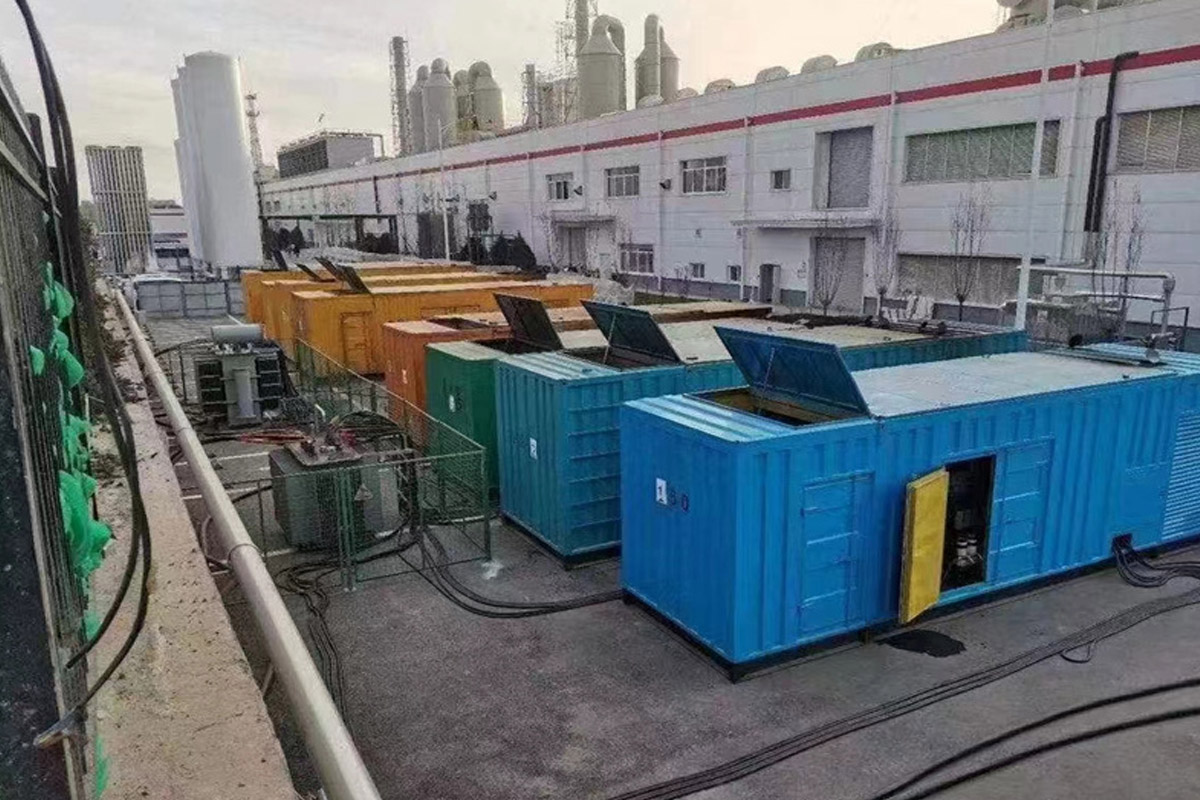 樟树发电机租赁施工现场